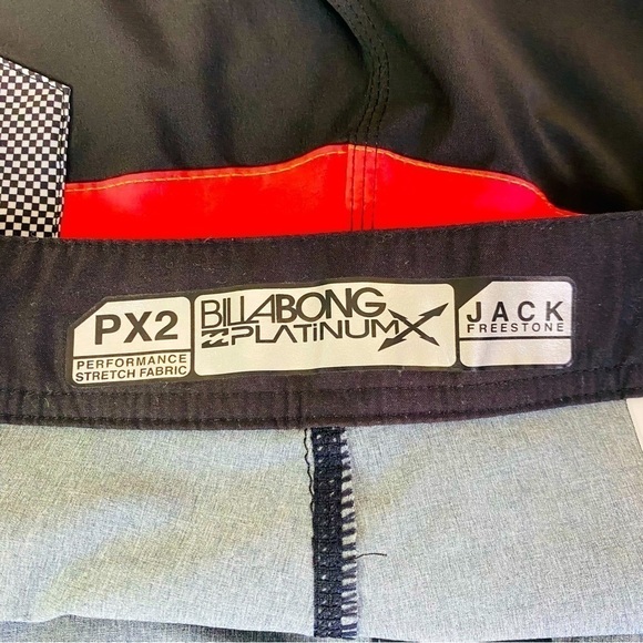Billabong Platinum Jack Free Stone Performance Striped Board Shorts Size 36 - Picture 5 of 6